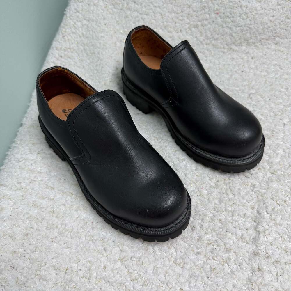 Thorogood Women's Black Steel Toe Slip-On Chunky Loafer Shoes 504-6010 Size 6.5